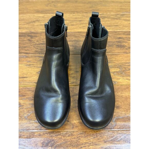 TAOS Select Black Leather Ankle Booties, Double Zip, Sz 10 - Picture 2 of 12